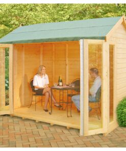 10'3x8'4 Shire Blenheim Wooden Summer House With Bi-Fold Doors
