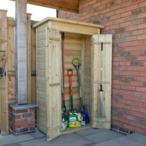 3'6 x 1'10 Forest Shiplap Tall Pent Wooden Garden Storage Tool Store - Outdoor Patio Storage (1m x 0.56m)