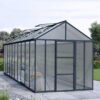 8'x20' Palram Canopia Glory Grey Large Polycarbonate Greenhouse (2.4x6m)