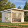 Palmako Andrea 4.3m x 4m Double Glazed Contemporary Log Cabin Sliding Doors Plus (44mm)