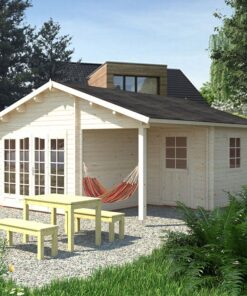 Palmako Irene 5.3m x 5.7m Log Cabin Garden Building (44mm)