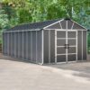 11' x 21.3' Palram Canopia Yukon Premium Dark Grey Plastic Shed (3.32m x 6.43m)