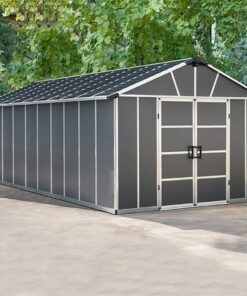 11' x 21.3' Palram Canopia Yukon Premium Dark Grey Plastic Shed (3.32m x 6.43m)