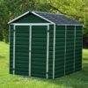6' x 8' Palram Canopia Dark Green Skylight Plastic Shed (1.85m x 2.29m)