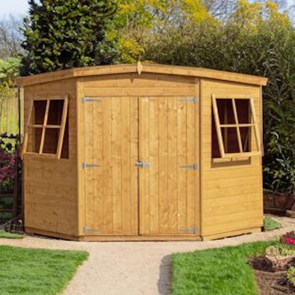Shire Shiplap Wooden Corner Garden Shed for sale nottingham