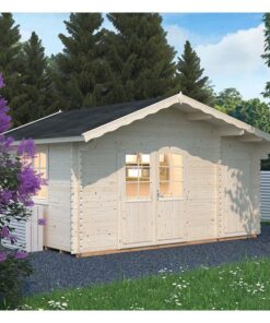 Palmako Emma 4.7m x 3.5m Log Cabin Summer House with Shed (34mm)