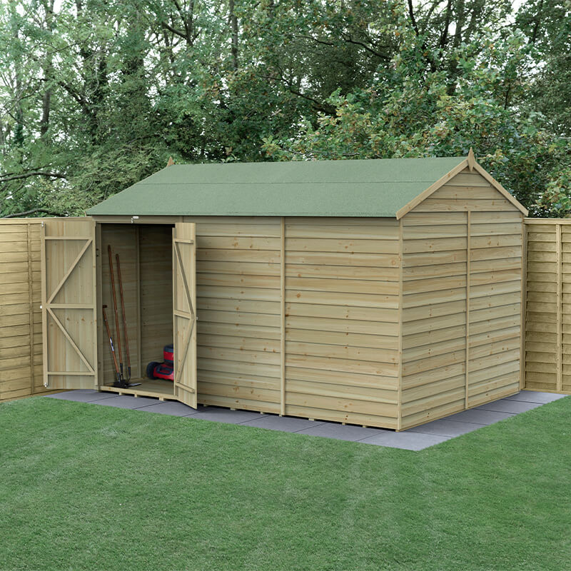 12' x 8' Forest 4Life Large apex roof shed with secure padlock