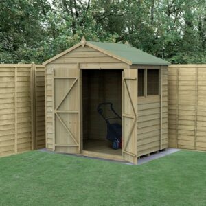 Modern metal shed for small urban garden