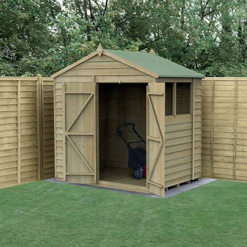 Modern metal shed for small urban garden