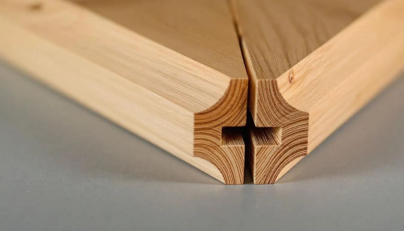 A close-up view of tongue and groove timber construction highlights the quality joinery details, showcasing the craftsmanship typical of high-quality sheds and garden buildings. This image emphasizes the solid base and precise fit of the timber, reflecting the excellent service and best prices offered by companies specializing in garden sheds in Birmingham.