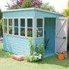 10' x 10' Shire Sun Pent Wooden Garden Potting Shed (3.22m x 3.21m)