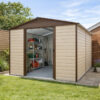 10' x 12' Yardmaster Shiplap Apex Metal Shed Brown Finish (3.03m x 3.78m)