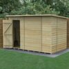 10' x 6' Forest Beckwood 25yr Guarantee Shiplap Pressure Treated Windowless Pent Wooden Shed (3.11m x 2.05m)