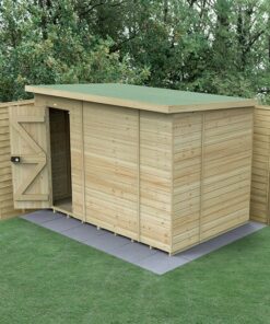 10' x 6' Forest Timberdale 25yr Guarantee Tongue & Groove Pressure Treated Windowless Pent Shed (3.07m x 2.02m)