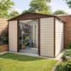 10' x 6' Yardmaster Shiplap Apex Metal Shed Brown Finish (3.03m x 1.97m)