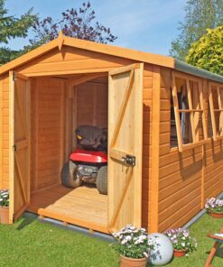 10' x 8' Shire Bison Heavy Duty Double Door Apex Wooden Workshop (3.21m x 2.56m)