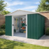 10' x 8' Yardmaster Green Apex Metal Shed (3.03m x 2.37m)