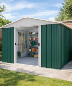 10' x 8' Yardmaster Green Apex Metal Shed (3.03m x 2.37m)
