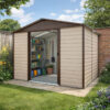 10' x 8' Yardmaster Shiplap Apex Metal Shed Brown Finish (3.03m x 2.37m)