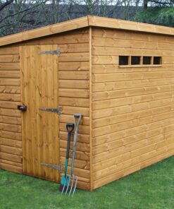 12' x 6' Traditional Shiplap Pent Wooden Security Garden Shed (3.66m x 1.83m)