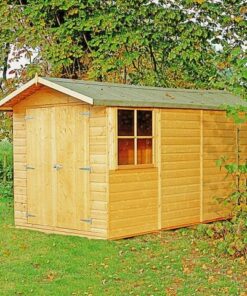 13'2 x 6'6 Shire Jersey Double Door Wooden Garden Shed (4.33m x 2.2m)