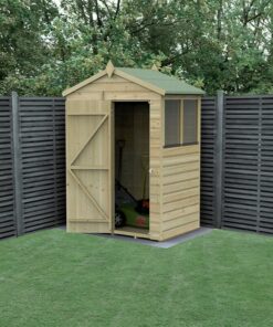 5' x 3' Forest Beckwood 25yr Guarantee Shiplap Pressure Treated Apex Wooden Shed (1.64m x 1m)