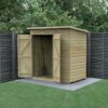 6' x 4' Forest Beckwood 25yr Guarantee Shiplap Pressure Treated Windowless Double Door Pent Wooden Shed (1.98m x 1.4m)