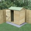 6' x 4' Forest Timberdale 25yr Guarantee Tongue & Groove Pressure Treated Windowless Reverse Apex Shed (1.93m x 1.37m)