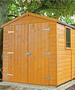 6' x 6' Shire Arran Double Door Apex Wooden Garden Shed (1.97m x 1.83m)