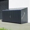 6'5 x 2'11 Trimetals Storeguard Anthracite Metal Garden Storage Unit (1.96m x 0.89m)