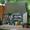 6'5 x 2'11 Trimetals Storeguard Green Metal Garden Storage Unit (1.96m x 0.89m)