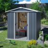 6'8 x 4'6 Yardmaster Castleton Anthracite Apex Metal Shed (2.02m x 1.37m)
