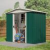 6'8 x 4'6 Yardmaster Green Apex Metal Shed (2.02m x 1.37m)