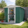 6'8 x 7'2 Yardmaster Green Apex Metal Shed (2.02m x 2.17m)