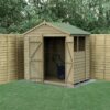 7' x 5' Forest 4Life 25yr Guarantee Overlap Pressure Treated Double Door Apex Wooden Shed (2.28m x 1.53m)