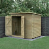 7' x 5' Forest Beckwood 25yr Guarantee Shiplap Pressure Treated Windowless Double Door Pent Wooden Shed (2.26m x 1.7m)