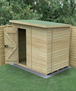 7' x 5' Forest Timberdale 25yr Guarantee Tongue & Groove Pressure Treated Windowless Pent Shed (2.24m x 1.67m)