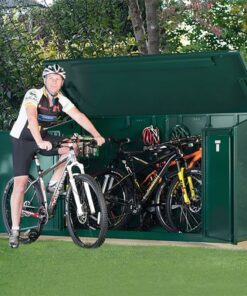 7'5 x 3'4 Asgard Access Plus Metal Bike Shed - 4 Bikes (2.3m x 1m)