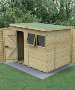 8' x 6' Forest Timberdale 25yr Guarantee Tongue & Groove Pressure Treated Pent Shed (2.48m x 2.02m)