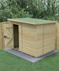 8' x 6' Forest Timberdale 25yr Guarantee Tongue & Groove Pressure Treated Windowless Pent Shed (2.48m x 2.02m)