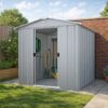 8' x 6' Yardmaster Silver Metal Shed (2.02m x 2.37m)