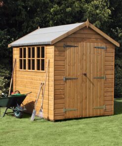 8' x 8' Traditional Heavy Duty Shiplap Apex Wooden Garden Shed (2.44m x 2.44m)