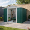 8' x 9' Yardmaster Green Apex Metal Shed (2.42m x 2.80m)