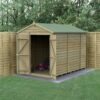10' x 6' Forest 4Life 25yr Guarantee Overlap Pressure Treated Windowless Double Door Apex Wooden Shed (3.01m x 1.99m) - Next Working Day Delivery