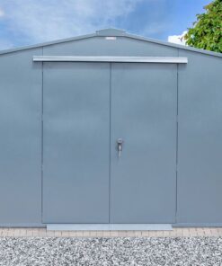 10' x 14' Asgard Garrison Police Preferred Metal Bike Workshop Shed (3.11m x 4.57m)