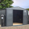 10' x 7' Asgard Garrison Police Preferred Metal Bike Workshop Shed (3.11m x 2.39m)