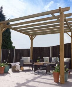 12' x 12' Forest Premium Ultima Large Wooden Garden Pergola (3.6m x 3.6m)