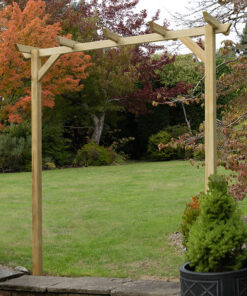 Forest Hanbury Flat Top Wooden Garden Pergola Arch 6'10 x 1'8