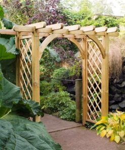 Forest Large Ultima Wooden Garden Pergola Arch 8' x 4'