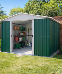 10' x 10' Yardmaster Green Metal Shed (3.03m x 2.98m)